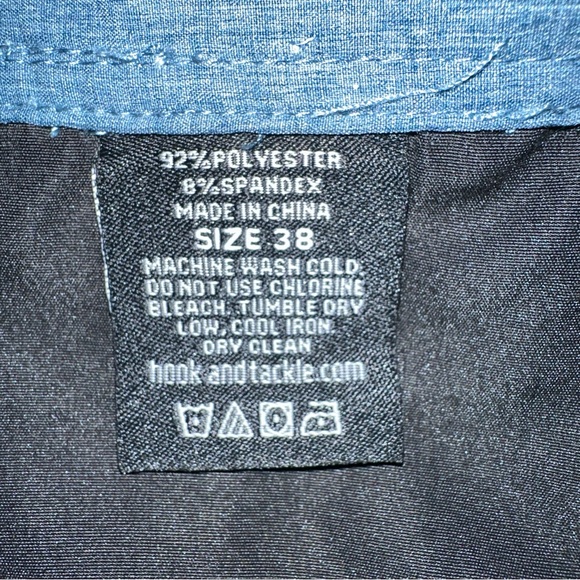 Hook & Tackle Men's Shorts Blue 38 Performance Outfitters Hi-Tide Hybrid Fishing - Picture 12 of 13